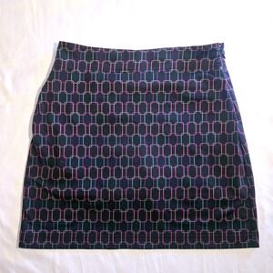 EP Pro Tour Tech Womens Golf Skort Size 6‎ Black Pink Geometric Print Mini Skirt